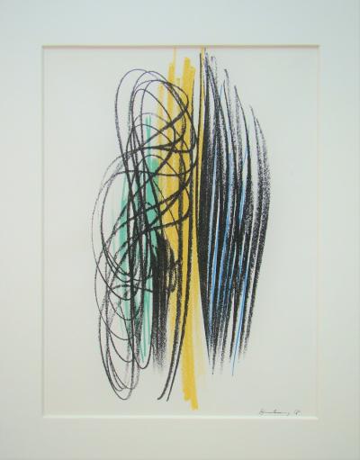 Hans HARTUNG - Composition,1958 - Lithographie en couleurs 2