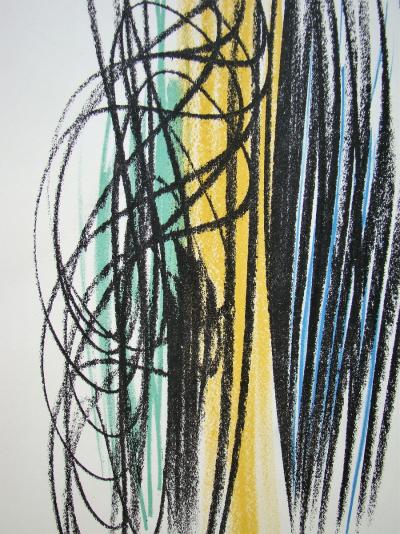 Hans HARTUNG - Composition,1958 - Lithographie en couleurs 2