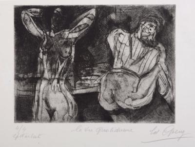 Edouard GOERG - La vie quotidienne, v. 1940 - Gravure originale signée à la main 2