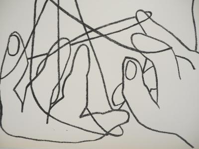 Françoise GILOT : Le jeu de ficelle, 1951 - Lithographie originale 2