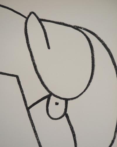 Françoise GILOT : Portrait de femme rêveuse, 1951 - Lithographie originale 2