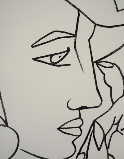 Françoise GILOT : Femme de profil, 1951 - Lithographie originale 2