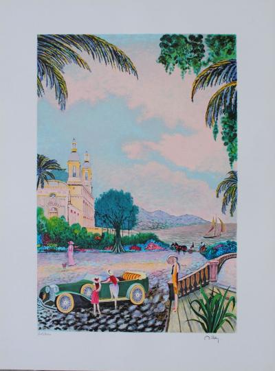 Ramon DILLEY - Deauville in 1928  - Original signed and numbered lithograph 2