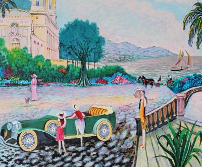 Ramon DILLEY - Deauville in 1928  - Original signed and numbered lithograph 2