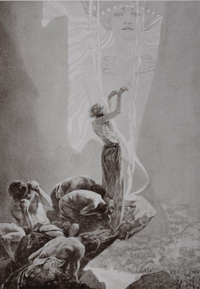 Alphonse MUCHA - Que votre nom soit sanctifié ..., 1899 - Lithographie originale 2