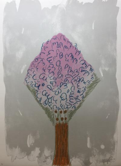 Maria GIRONA - Lilas, 1992 - Lithographie signée au crayon 2