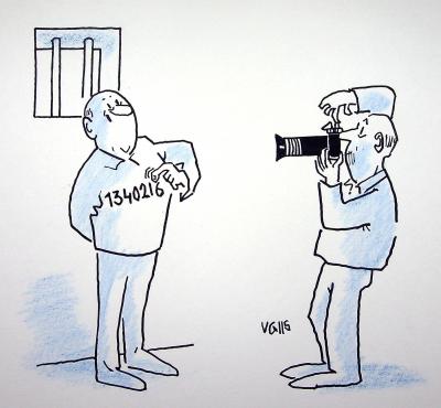 Guy VALLS : Numéro porte-bonheur - Dessin original signé 2