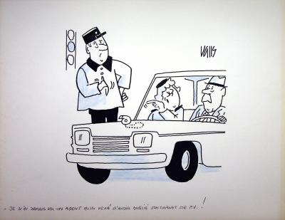 Guy VALLS : Carnet de PV - Dessin original signé 2