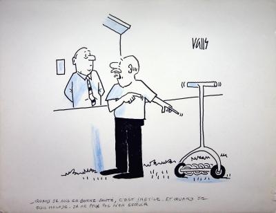 Guy VALLS: The Uselessness of the Useful - Original signed drawing 2