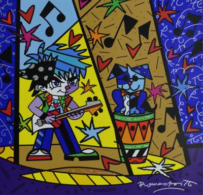 Romero BRITTO - Montreux Jazz Festival, 2010 - Original screenprint poster 2