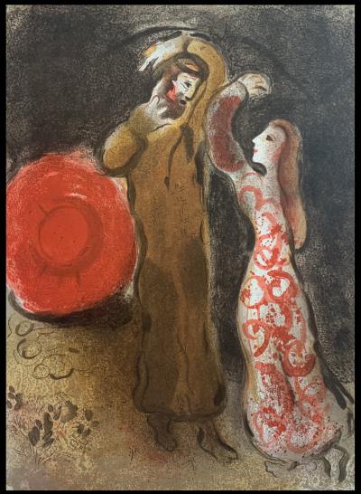 Marc CHAGALL - Rencontre de Ruth et Booz, 1960 - Lithographie originale 2