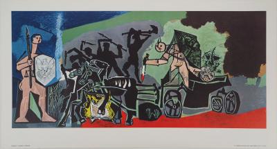 Pablo PICASSO : La guerre - Photolithographie en couleurs 2