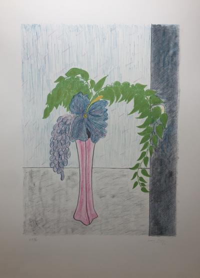 Lithographie - Maria Girona - Gerro rosat glicina - 1982 2