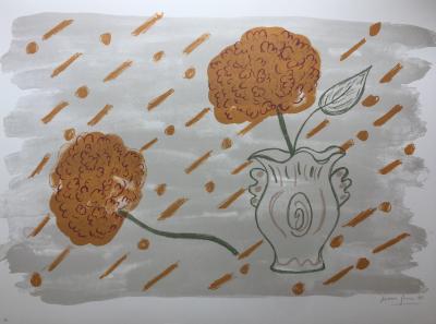 Lithographie - Maria Girona - Hortensies - 1992 2