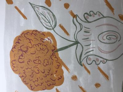 Lithographie - Maria Girona - Hortensies - 1992 2