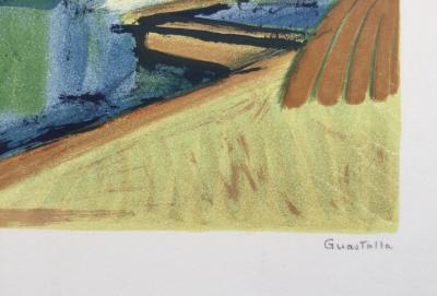 Pierre GUASTALLA - Pont-Aven, vers 1950 - Lithographie originale signée au crayon 2