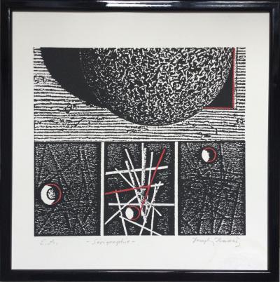 Joseph KADAR - Composition ,vers 1990 - Sérigraphie originale réhaussée et signée à la main 2