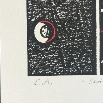 Joseph KADAR - Composition ,vers 1990 - Sérigraphie originale réhaussée et signée à la main 2