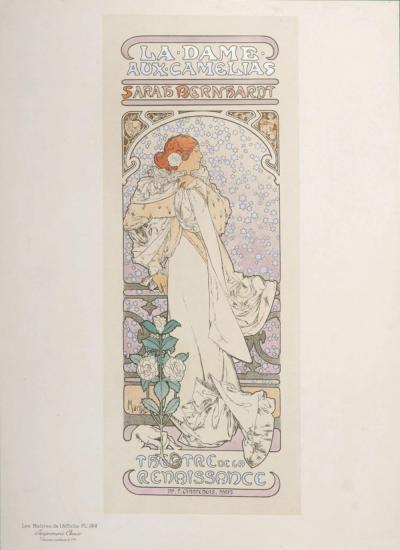 Alphonse MUCHA - Les Maitres de l'affiche: La dame aux Camélias, 1898 - Lithographie originale 2