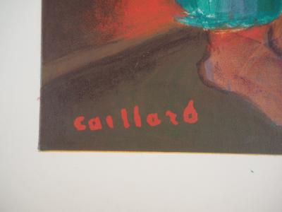 Christian CAILLARD - L’enfant à la salopette verte - Lithographie signé, 1957 2