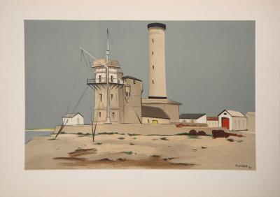 Robert HUMBLOT - Bretagne: Le sémaphore de Penmarc’h, 1956 - Lithographie signée 2