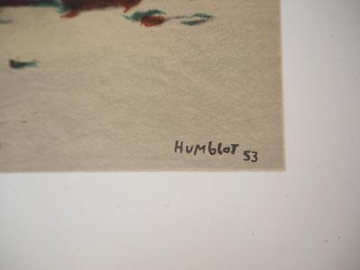 Robert HUMBLOT - Bretagne: Le sémaphore de Penmarc’h, 1956 - Lithographie signée 2
