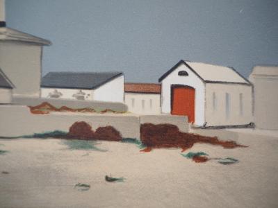 Robert HUMBLOT - Bretagne: Le sémaphore de Penmarc’h, 1956 - Lithographie signée 2
