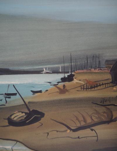 André DERAIN - Barques à Gravelines - Lithographie signée, 1956 2