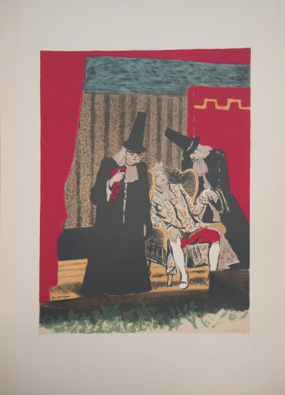 Maurice BRIANCHON - Le malade imaginaire - Lithographie signée, 1955 2