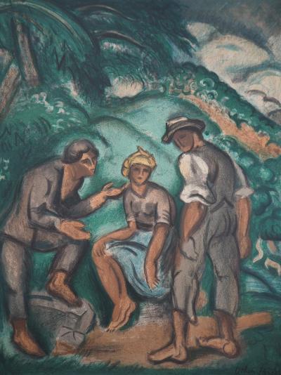 Othon FRIESZ - Italie, les bergers, 1955 - Lithographie signée 2
