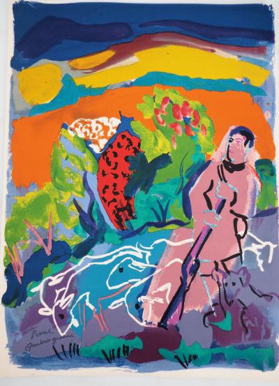 Pierre AMBROGIANI : Le Berger - Lithographie originale signée 2