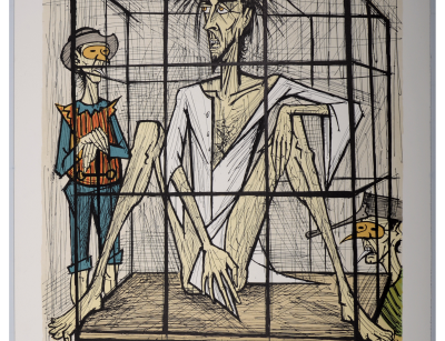 Bernard BUFFET - Don Quichotte en cage, 1989 - Lithographie signée à la main 2