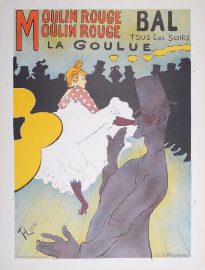 Henri De Toulouse Lautrec (After) - Le Moulin Rouge, la Goulue, 1955 - Lithographic poster reproduction 2