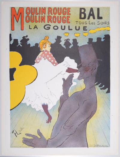 Henri De Toulouse Lautrec (After) - Le Moulin Rouge, la Goulue, 1955 - Lithographic poster reproduction 2