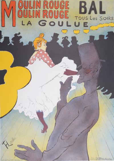 Henri De Toulouse Lautrec (After) - Le Moulin Rouge, la Goulue, 1955 - Lithographic poster reproduction 2