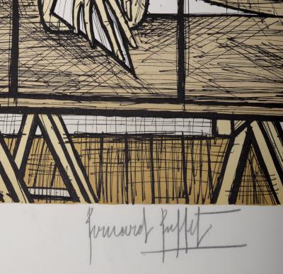 Bernard BUFFET - Don Quichotte en cage, 1989 - Lithographie signée à la main 2