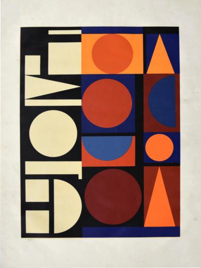 Auguste HERBIN - Abstract Composition, 1959 - Original silkscreen 2
