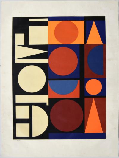 Auguste HERBIN - Abstract Composition, 1959 - Original silkscreen 2