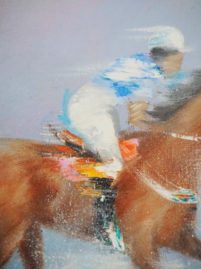 Victor SPAHN - Jockey au galop - Huile sur toile signée 2