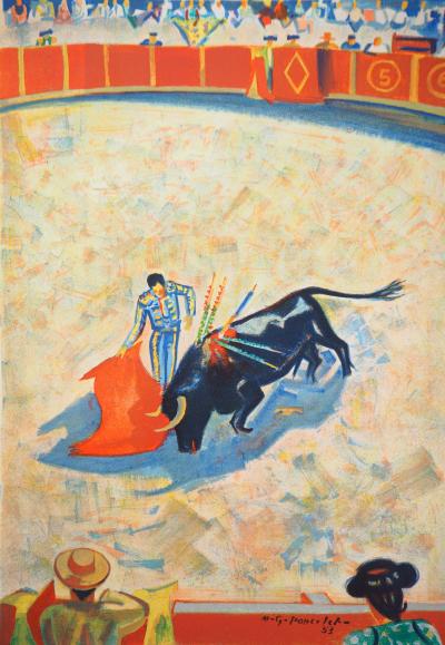 M. G. PONCELET - Toulouse: Arènes du Soleil d’Or, 1953 - Lithographie signée 2