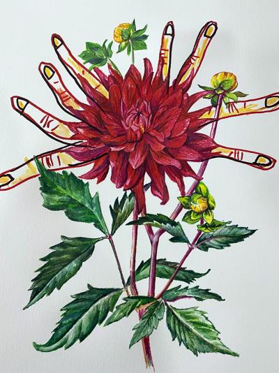 Salvador DALI - Dahlia Rapax, 1972 - Lithographie originale signée 2