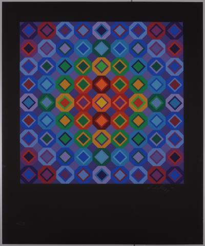 Victor VASARELY - Folkokta, vers 1974 - Sérigraphie originale 2