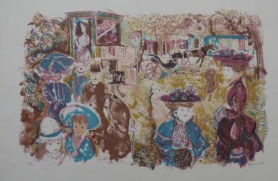 Emilio GRAU-SALA - La Place du village, 1960 - Lithographie originale signée au crayon 2