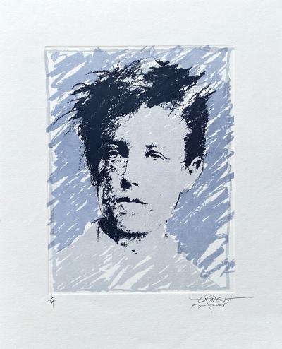 Ernest PIGNON-ERNEST  - Rimbaud, 1986 - Lithographie signée au crayon et numérotée 2