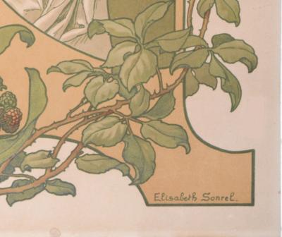 Elisabeth SONREL - Fleurs des Champs, v. 1901- Lithographie originale 2