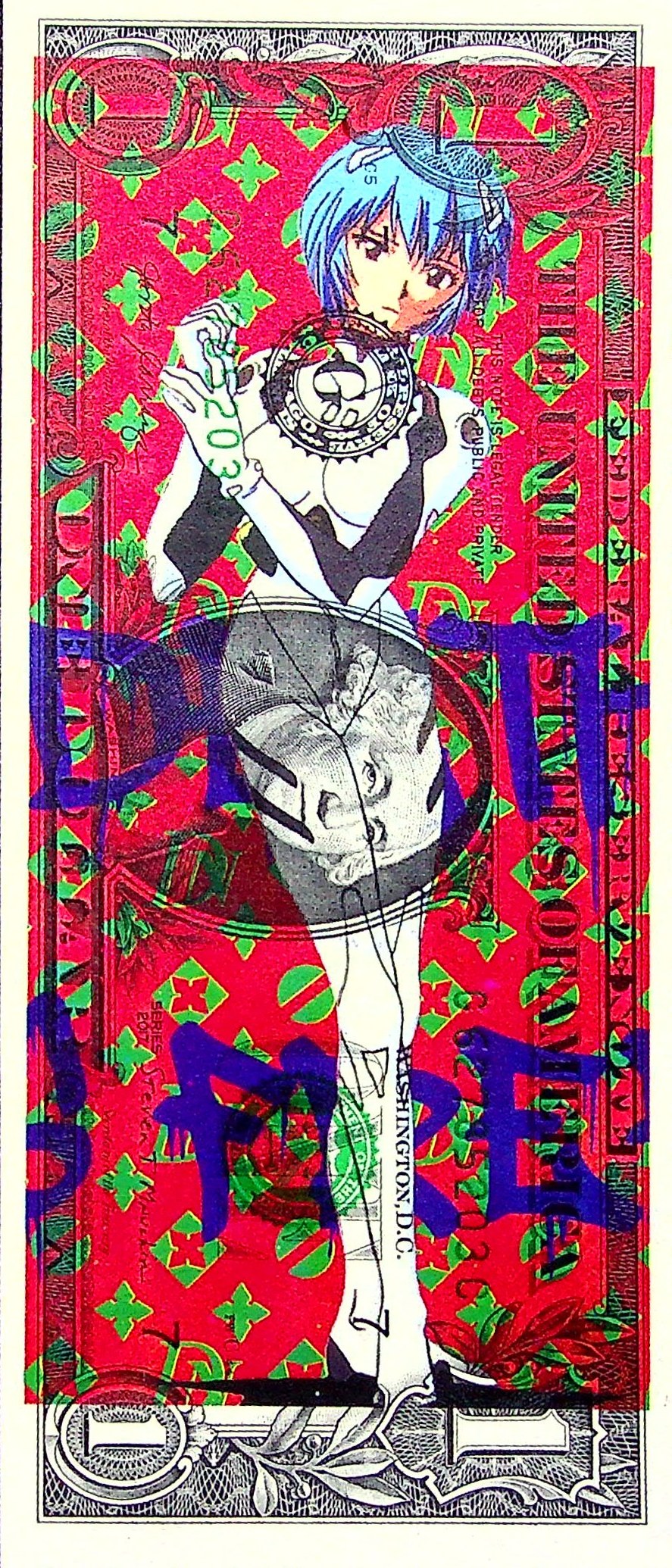 DEATH NYC　『Mona Tattoo Blue』　アートポスター　A4 Ask Guy Aitchison: Mason of Blue Tattoo Cafe Guy Aitchison :