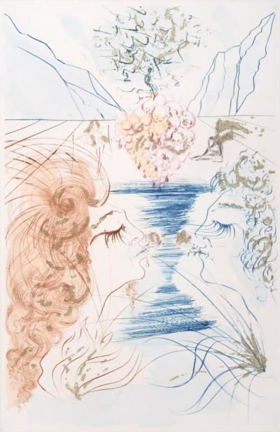 Salvador DALI - Le Baiser, 1971 - Gravure originale signée à la main 2