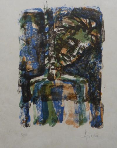 Paul AIZPIRI  - Le Christ, 1980 -  Lithographie originale signée au crayon 2