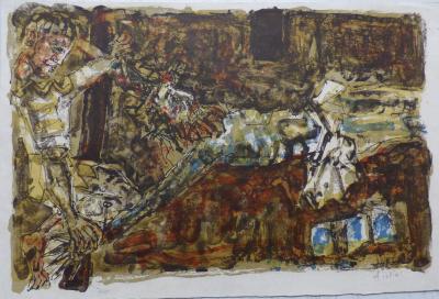 Paul AIZPIRI - La Descente de Croix, 1980 - Lithographie originale 2