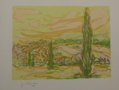 Joseph CARON - Village, 1930 - Lithographie originale 2